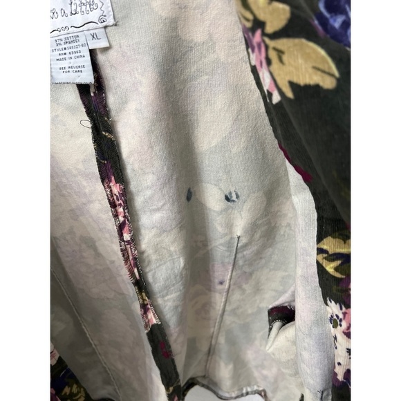 Live A Little Floral Corduroy Blazer - Size XL - Picture 6 of 6
